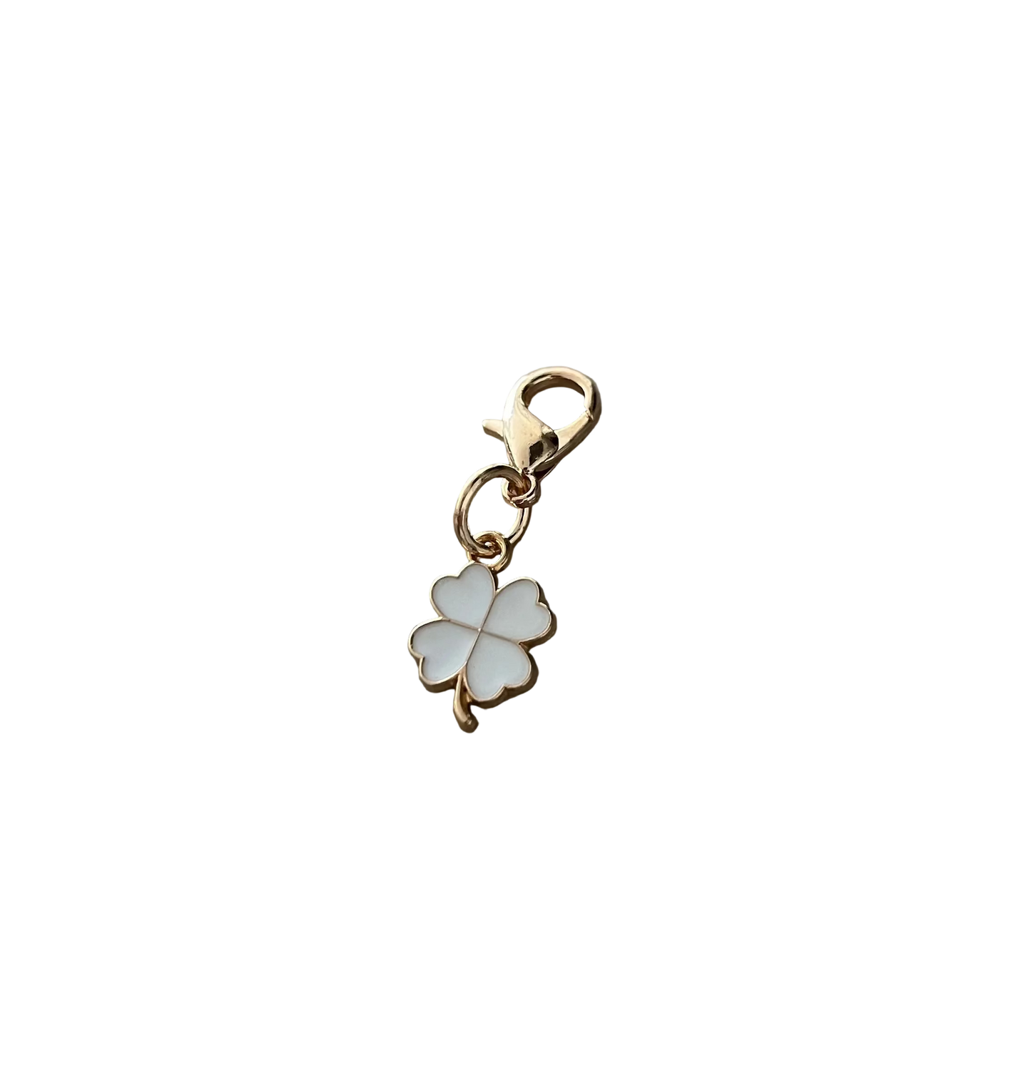 Lucky charm klavertje wit