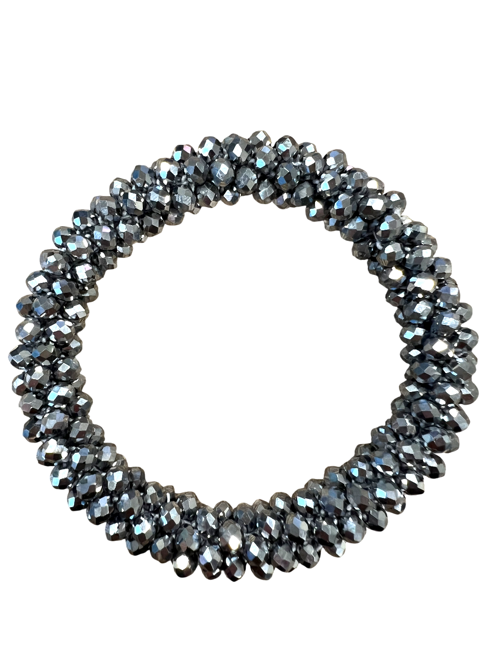 Crystal haarelastiek Silver