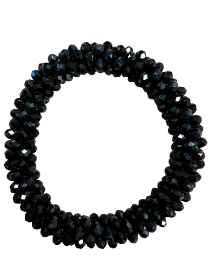 Crystal haarelastiek Black